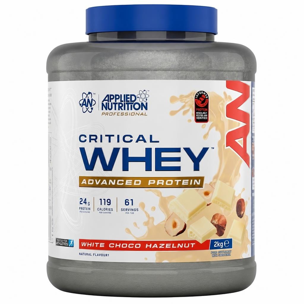 Applied Nutrition Critical Whey Advanced Protein Powder - White Choco Hazelnut - 61 Servings