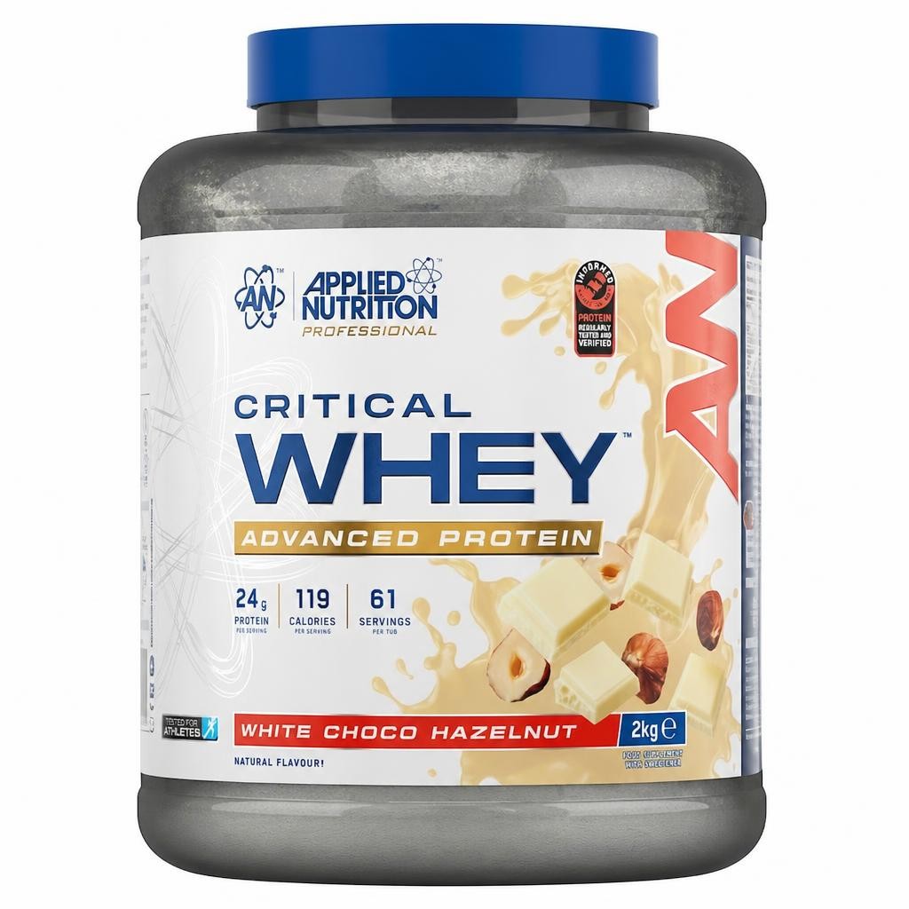 Applied Nutrition Critical Whey Advanced Protein Powder - White Choco Hazelnut - 61 Servings