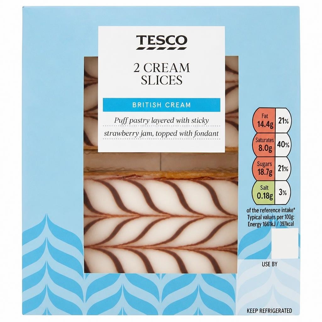 Tesco 2 Cream Slices