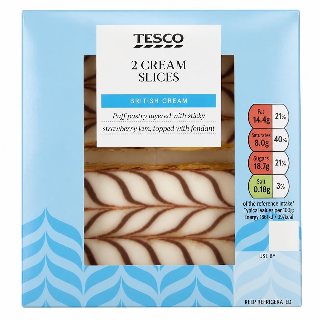 Tesco 2 Cream Slices