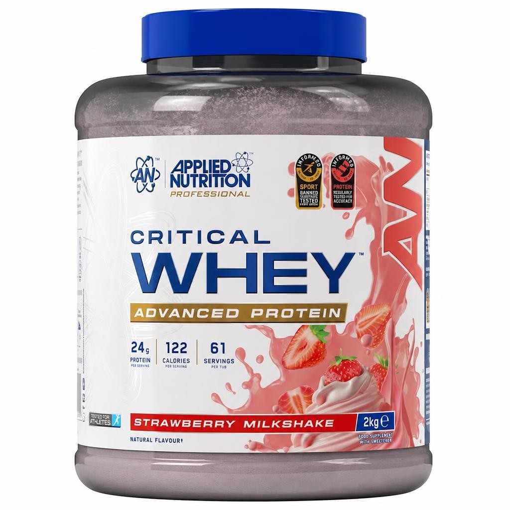Applied Nutrition Critical Whey Advanced Protein Powder - Strawberry Milkshake - 61 Servings
