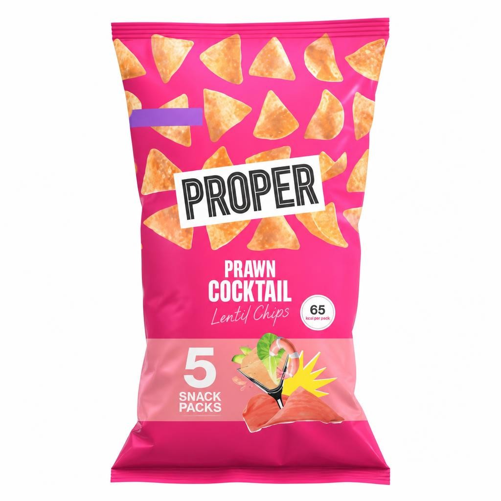 Proper Prawn Cocktail Lentil Chips 70g (5 x 14g)