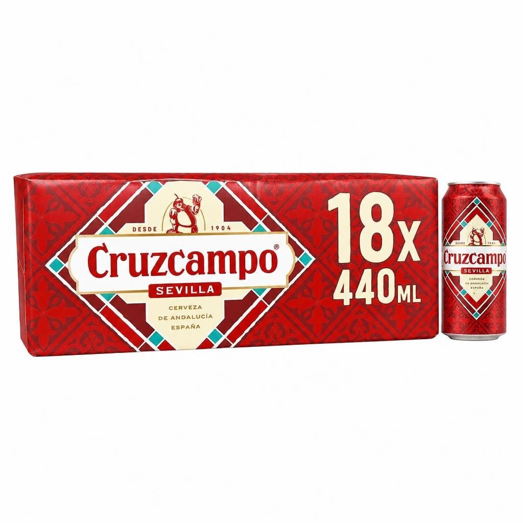 Cruzcampo Sevilla Lager Beer 18x440ml