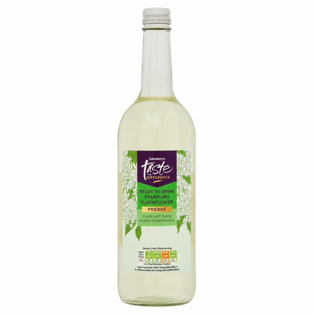 Sainsbury's 750ml Elderflower Presse Bottle, Taste the Difference