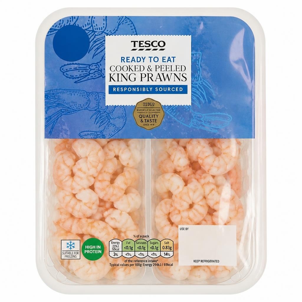 Tesco Cooked & Peeled King Prawns 300g