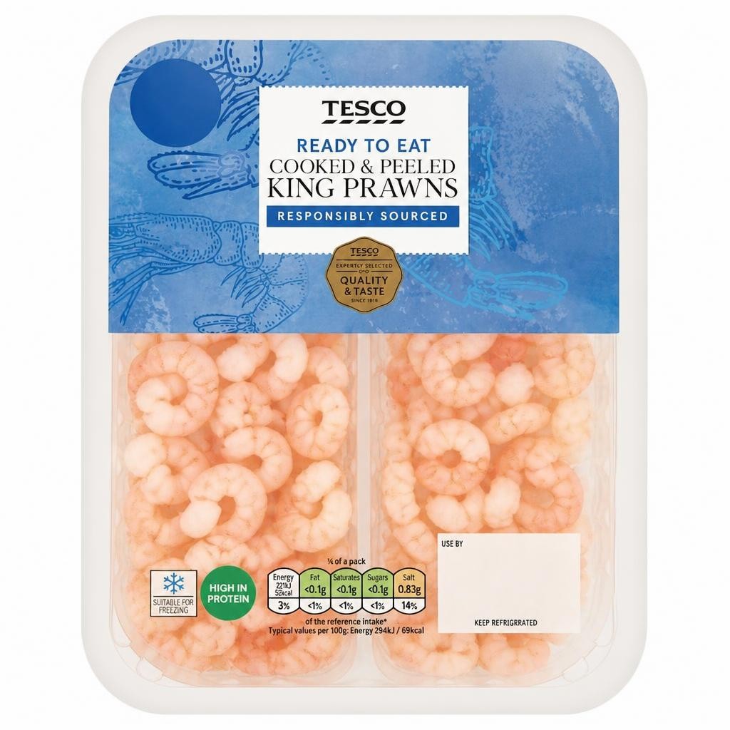 Tesco Cooked & Peeled King Prawns 300g