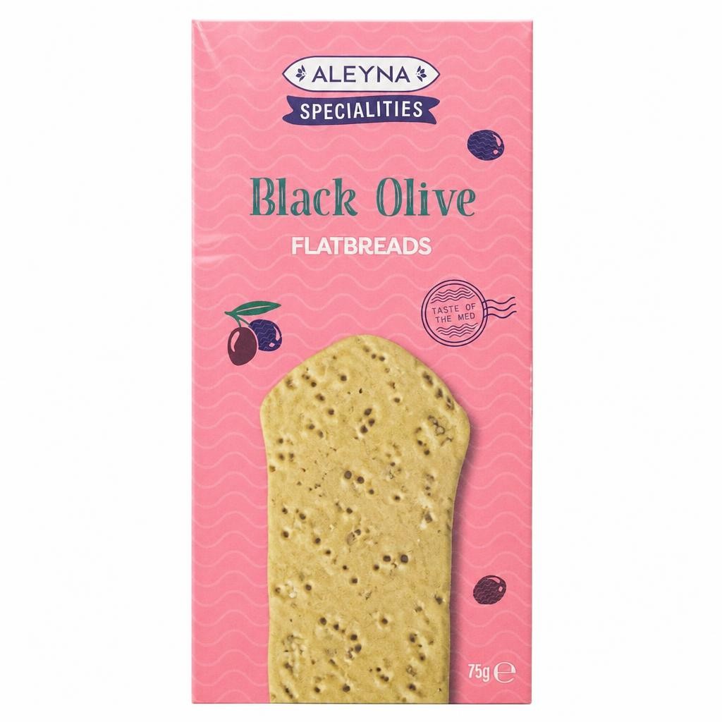 Aleyna Specialities Black Olive Flatbreads 75g