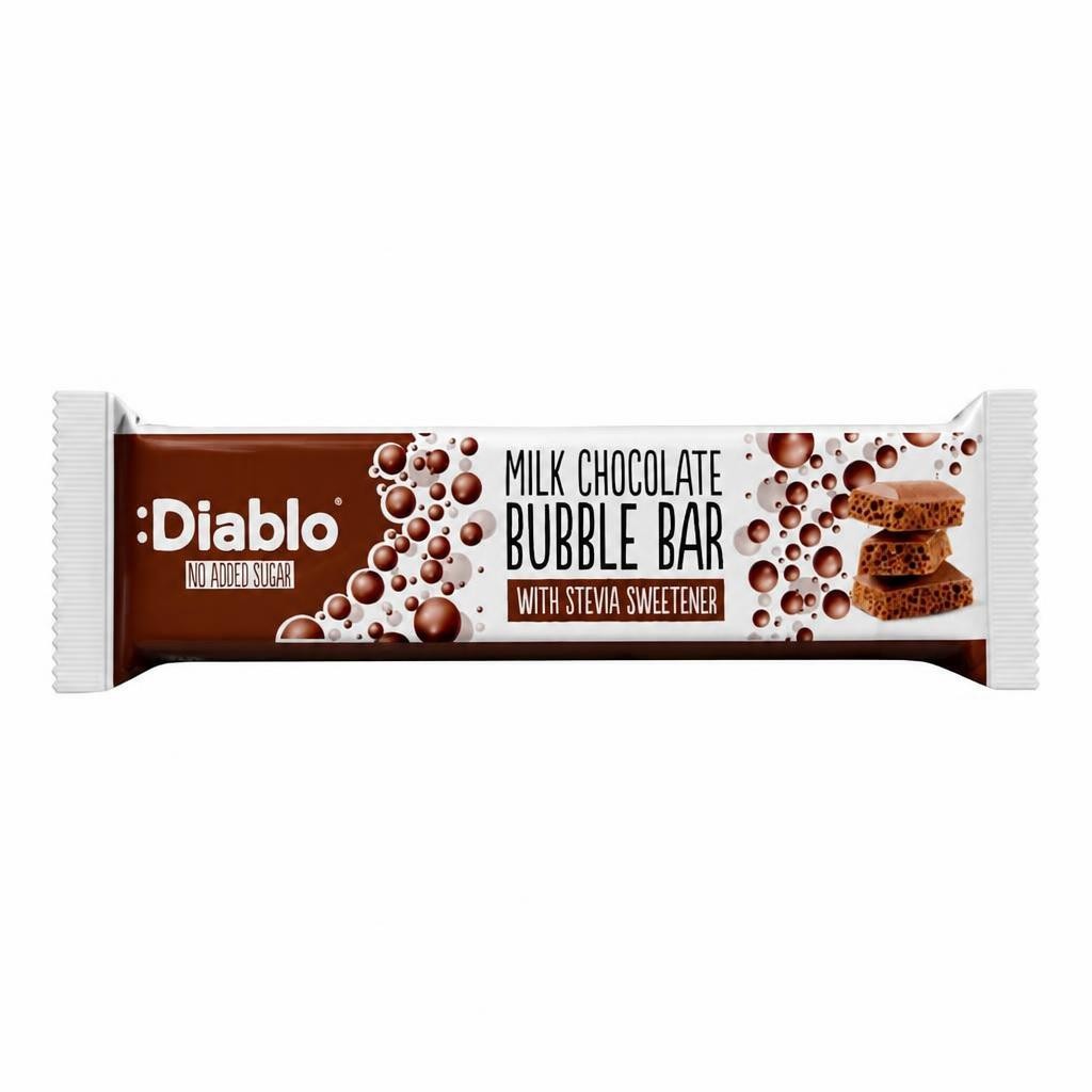 Diablo No Added Sugar Milk Chocolate Bubble Bar 30g