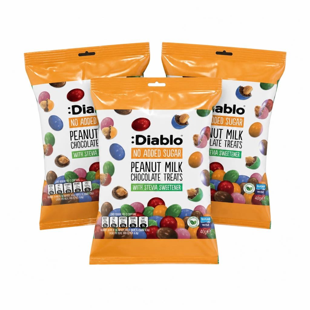 Diablo No Added Sugar Chocolate Peanut Bites 40g 3 Pack
