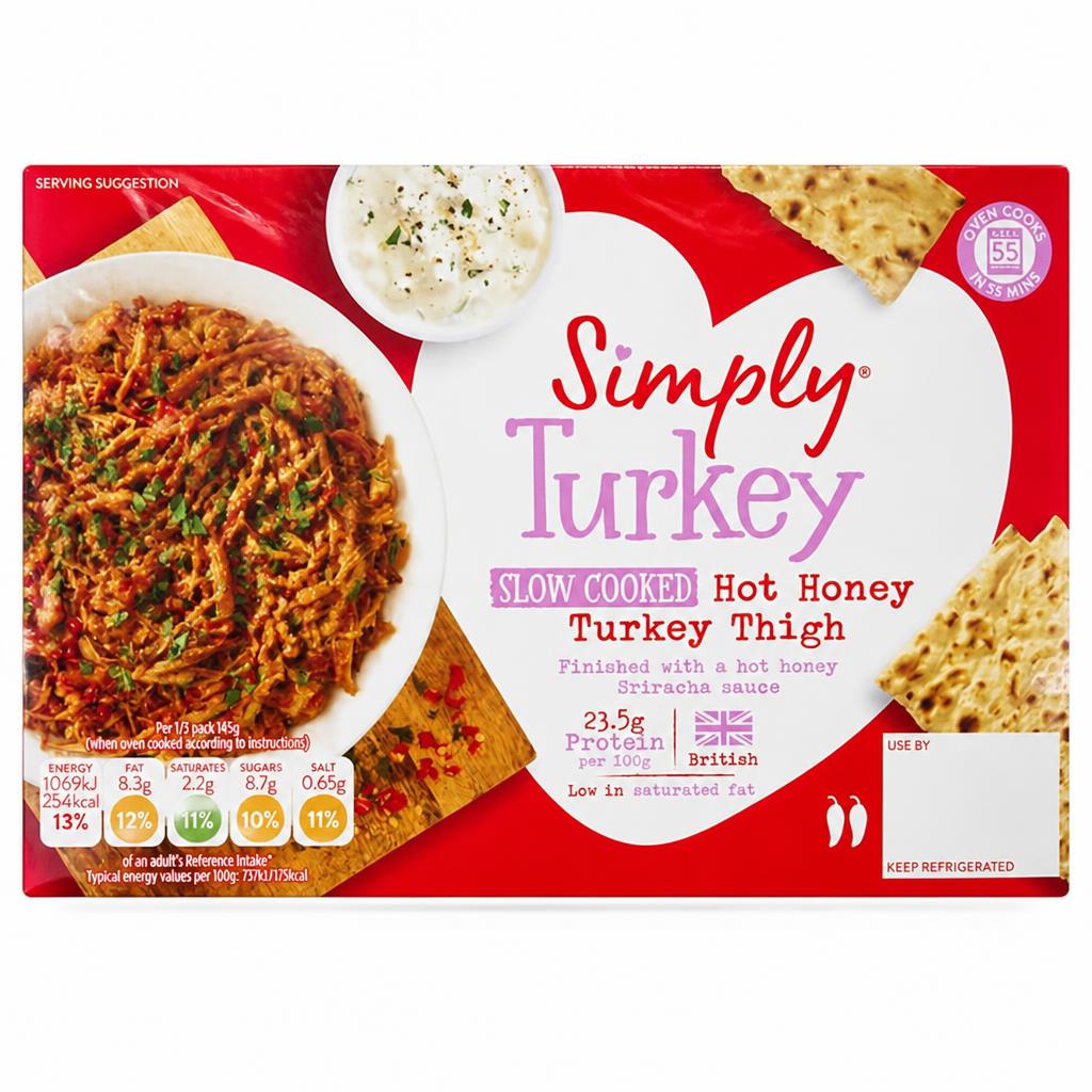 Simply 592g Hot Honey Slow Cooked Turkey Thigh