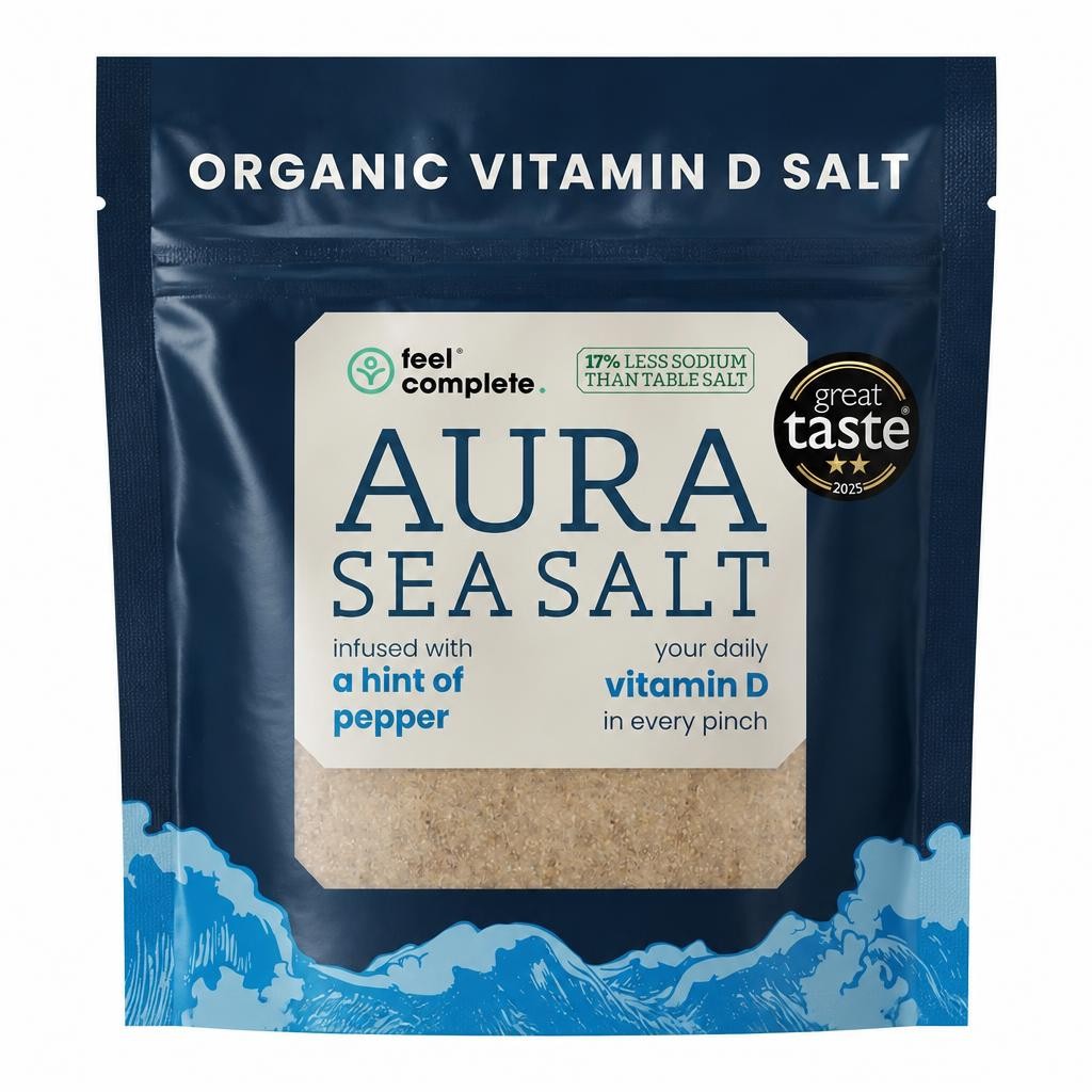 Feel Complete Aura Sea Salt - Organic Vitamin D Salt - Hint of Pepper - 80g