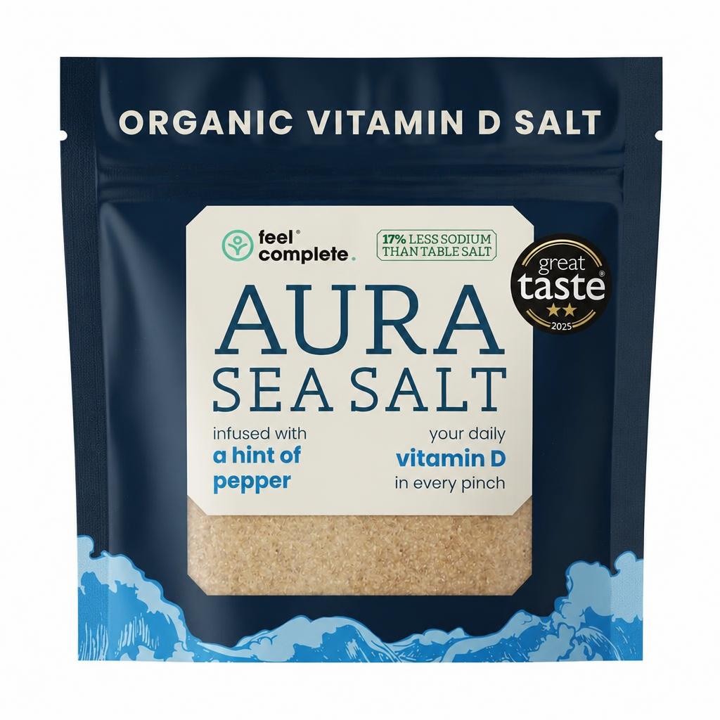 Feel Complete Aura Sea Salt - Organic Vitamin D Salt - Hint of Pepper - 80g