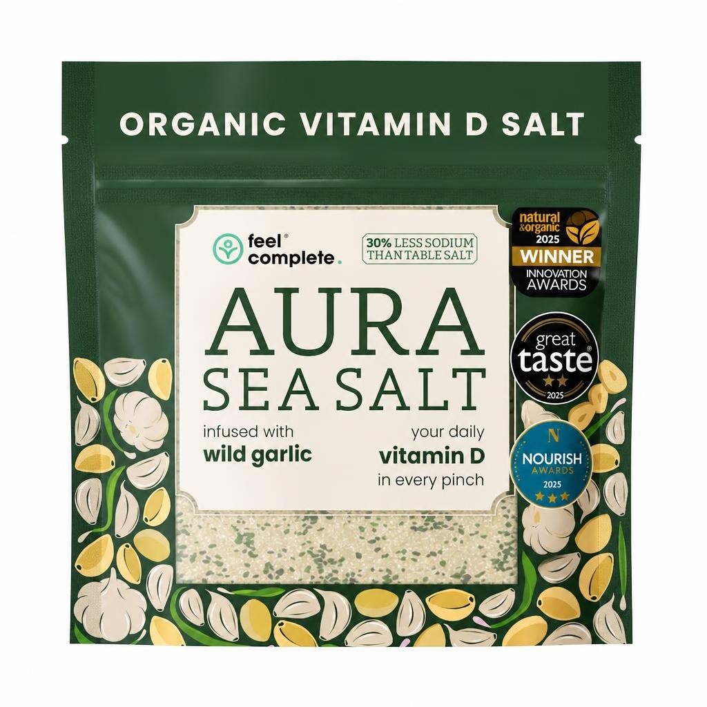 Feel Complete Aura Sea Salt - Organic Vitamin D Salt - Wild Garlic - 80g