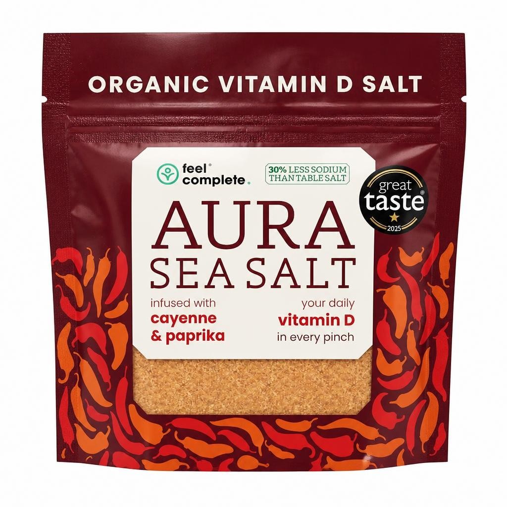 Feel Complete Aura Sea Salt - Organic Vitamin D Salt - Cayenne & Paprika - 80g