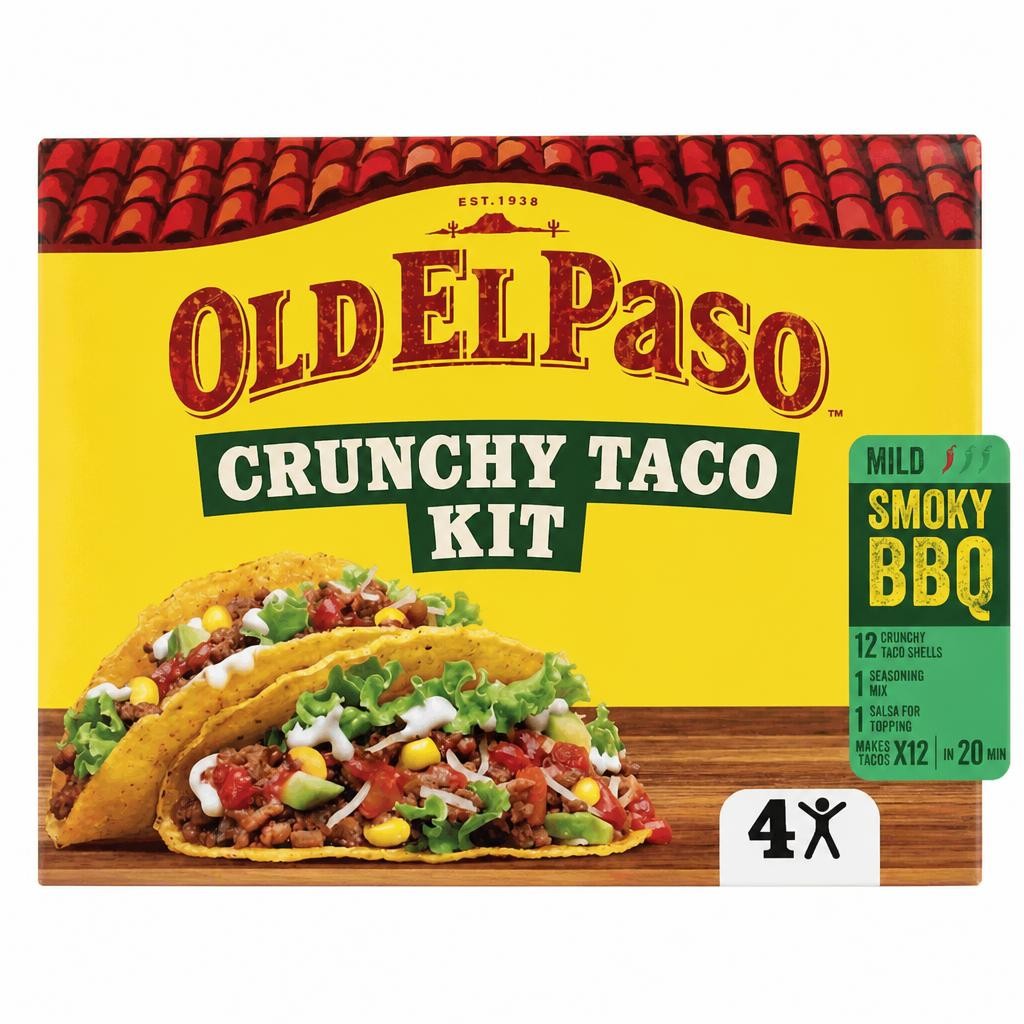 Old El Paso Smoky BBQ Crunchy Taco Kit 292g