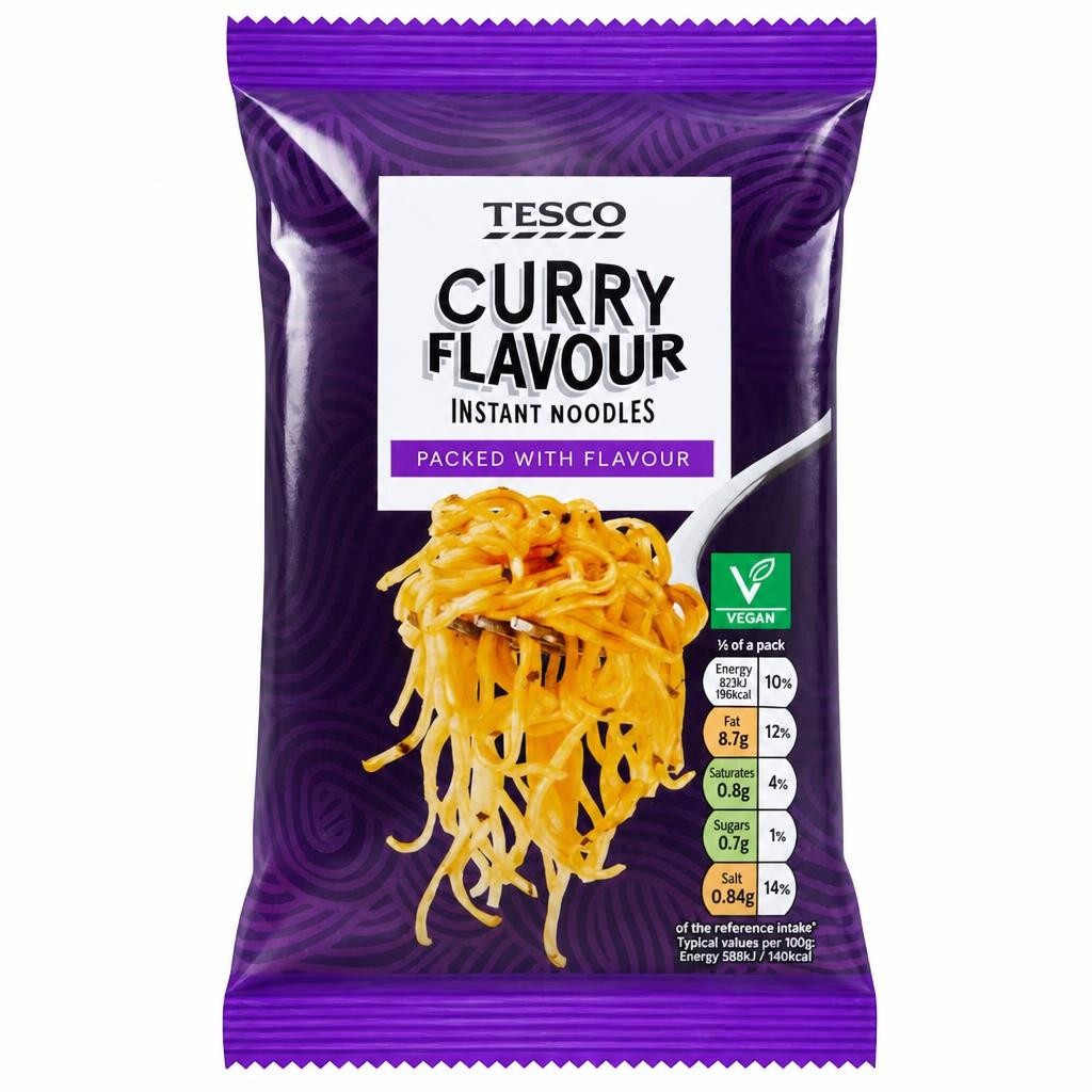 Tesco Curry Flavour Instant Noodles 85g
