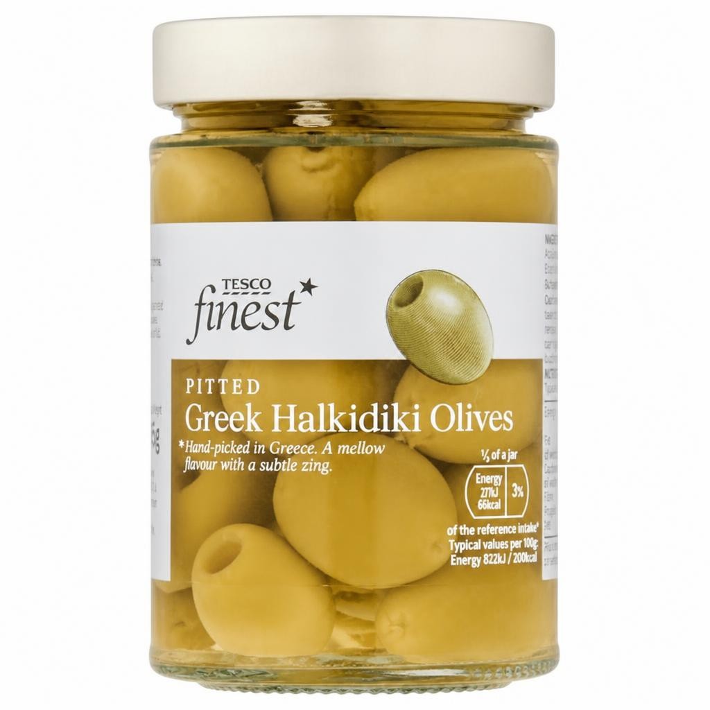 Tesco Finest Pitted Greek Halkidiki Olives 305G