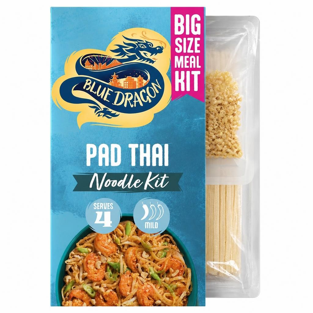Blue Dragon Big Size Family Pad Thai Noodle Kit 510g