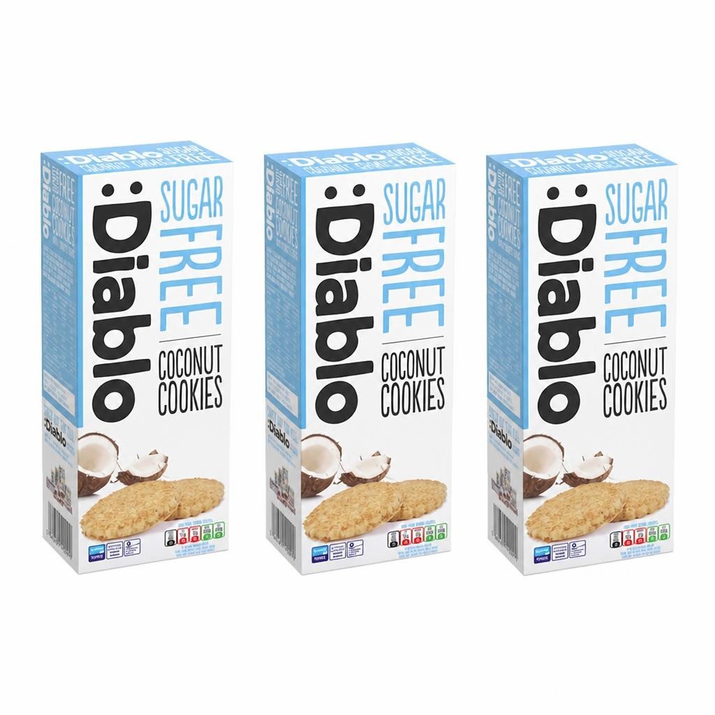 Diablo Sugar Free Coconut Cookies 150g 3 Pack