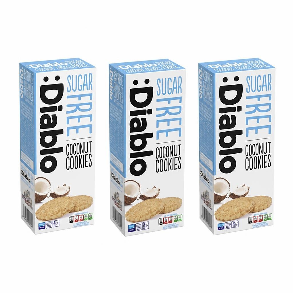 Diablo Sugar Free Coconut Cookies 150g 3 Pack