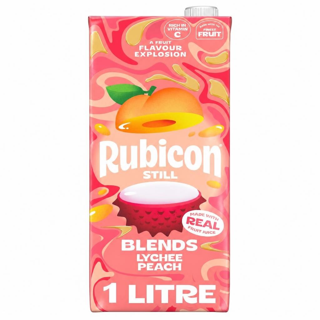 Rubicon Still Blends Lychee & Peach Juice Drink 1L