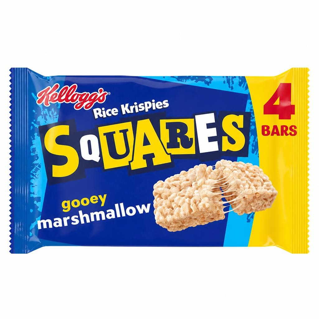 Kellogg's Rice Krispies Squares Chewy-Tastic Marshmallow Snack Bars 4x28g