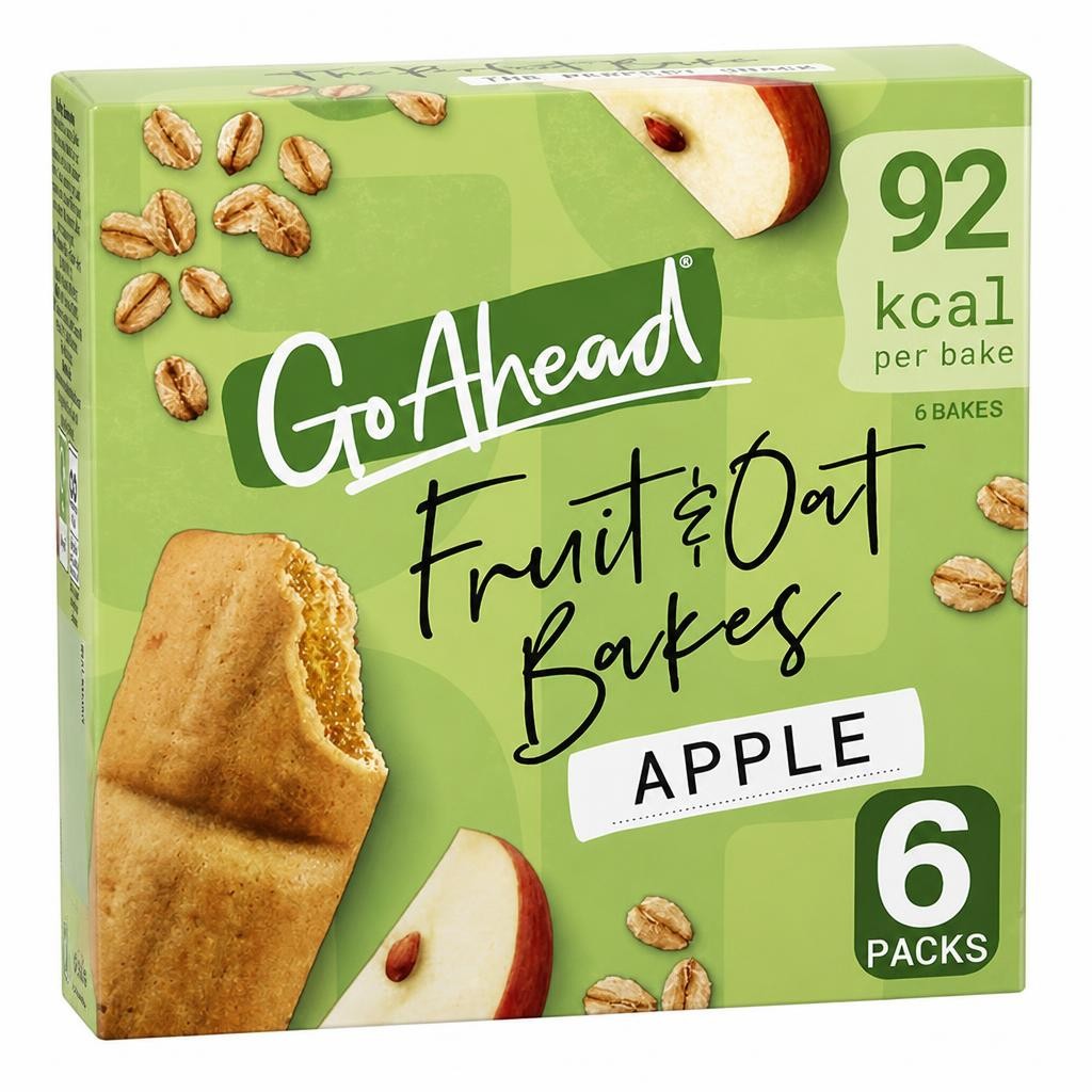 Go Ahead 6 x 25g Apple Fruit & Oat Bakes Multipack Snack Bars