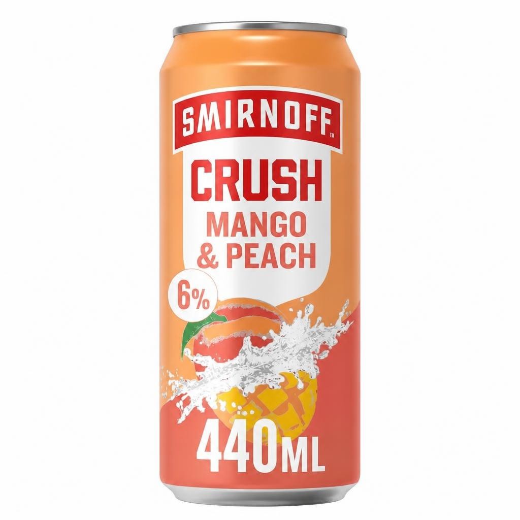SMIRNOFF CRUSH MANGO AND PEACH CAN 440ML