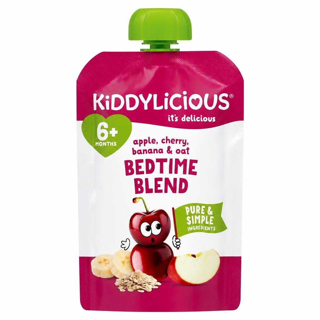 Kiddylicious Apple, Cherry, Banana & Oat Bedtime Blend 100g
