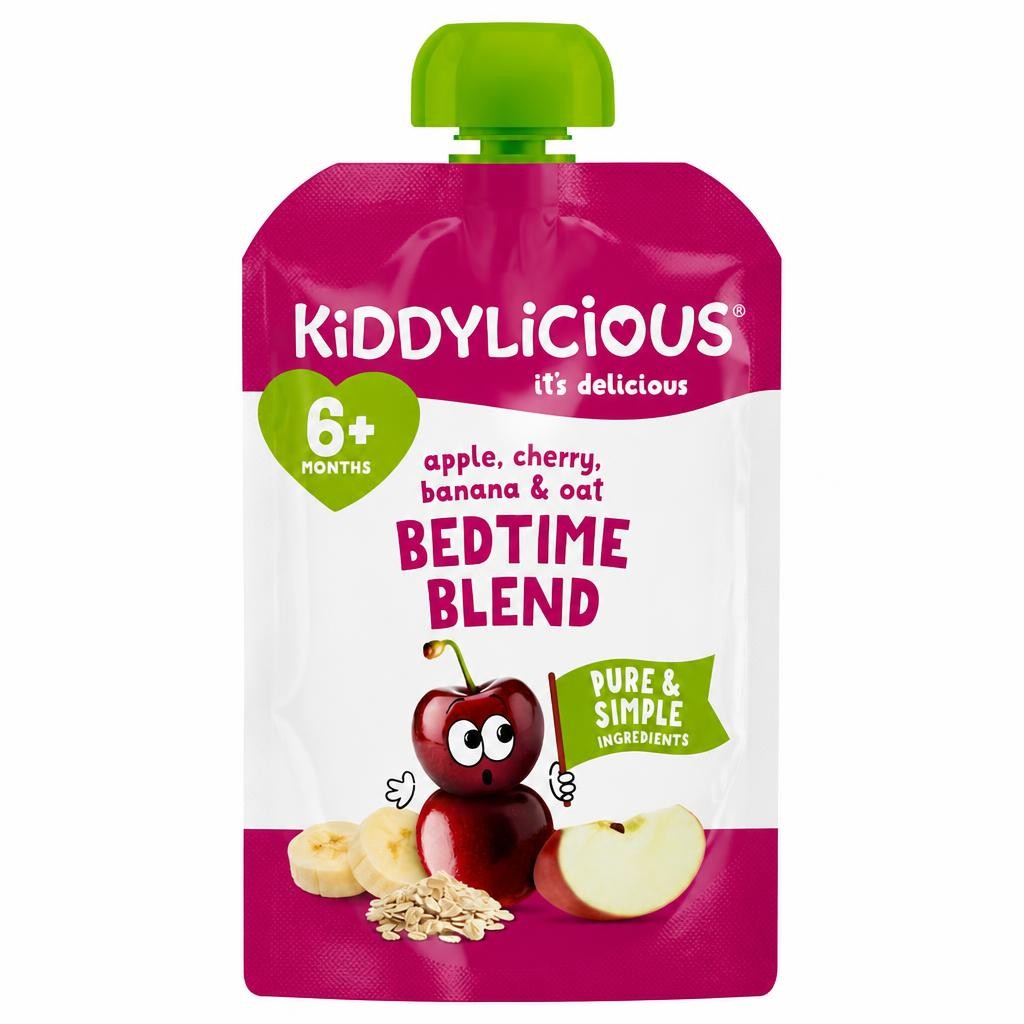 Kiddylicious Apple, Cherry, Banana & Oat Bedtime Blend 100g