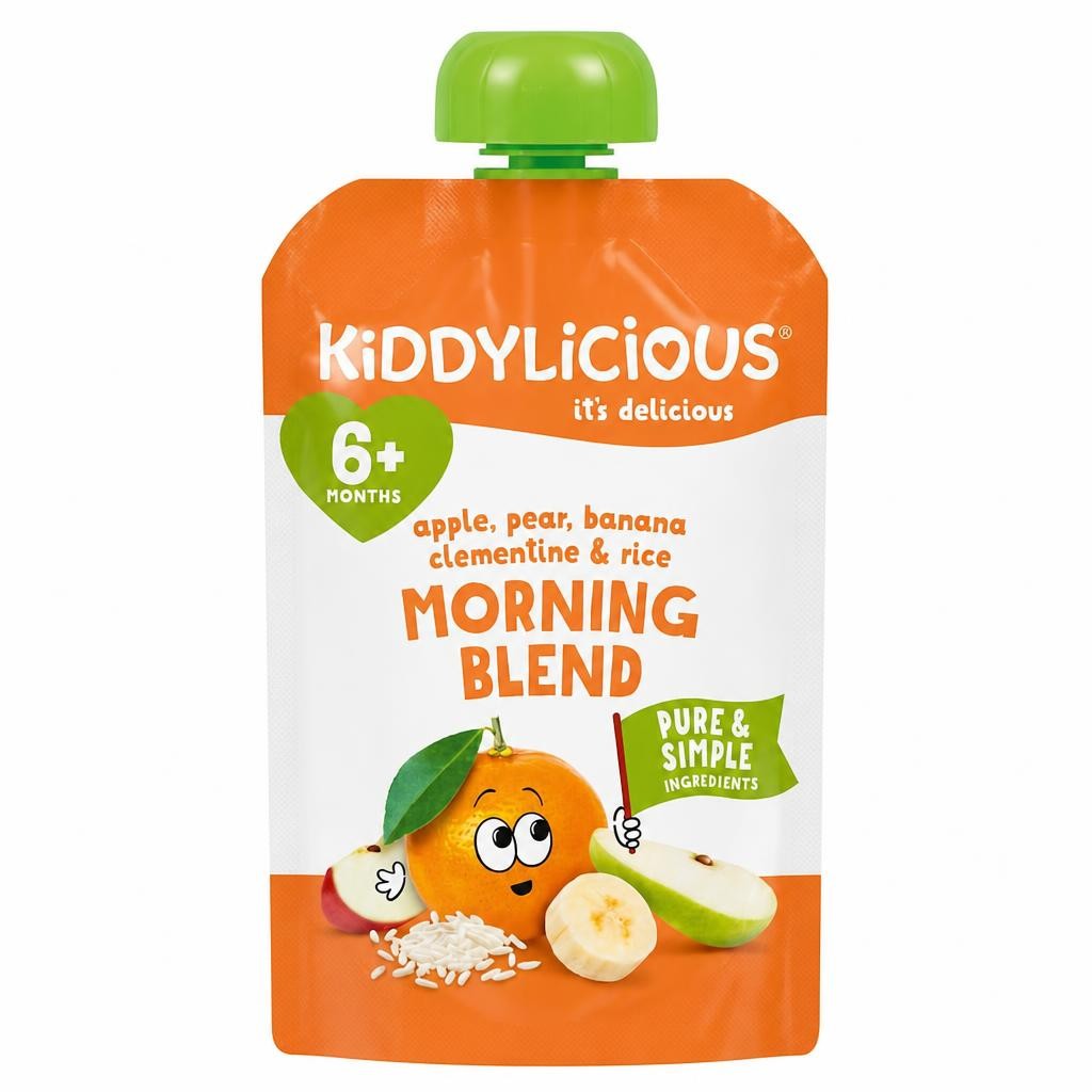Kiddylicious Morning Blend Apple, Pear, Banana, Clementine and Rice 100g