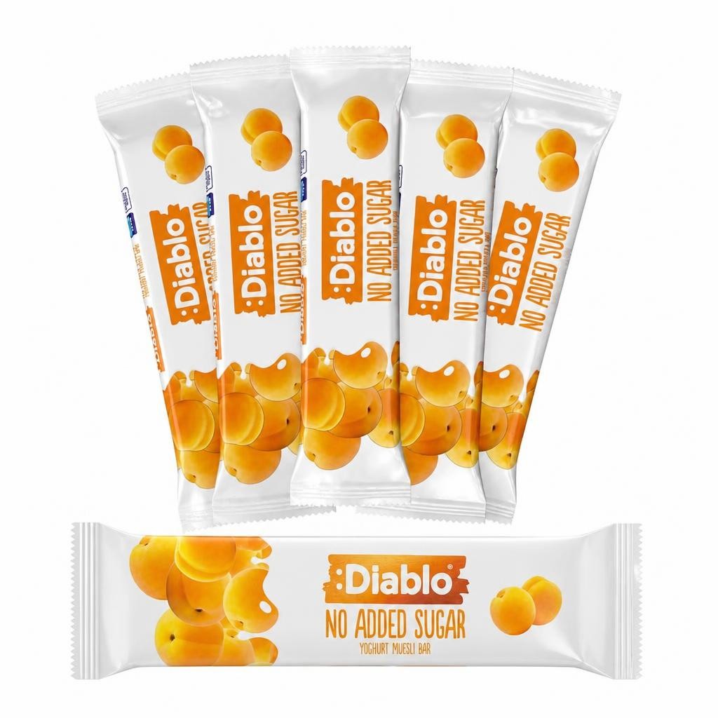 Diablo No Added Sugar Yoghurt and Apricot Muesli Bar 30g 6 Pack