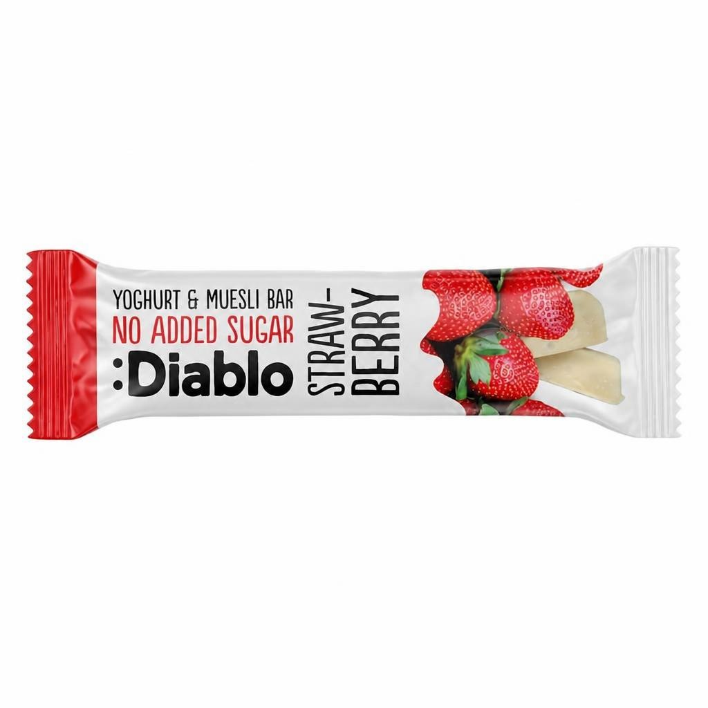 Diablo No Added Sugar Yoghurt and Strawberry Muesli Bar 30g