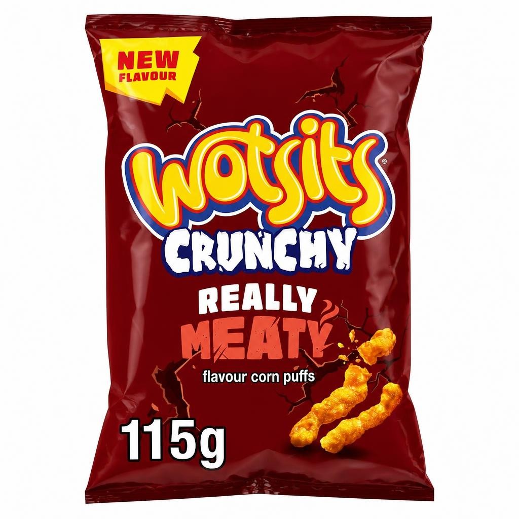 Wotsits Crunchy Really Meaty Flavour Corn Puffs 115g