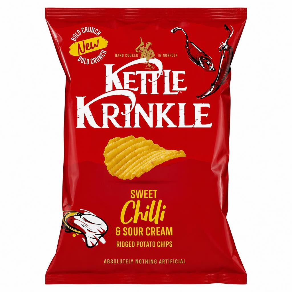 KETTLE Krinkle Sweet Chilli & Sour Cream Potato Chips 40g