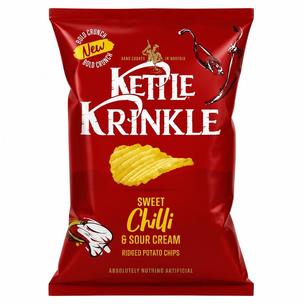 KETTLE Krinkle Sweet Chilli & Sour Cream Potato Chips 40g