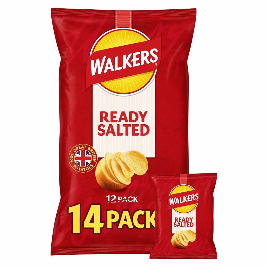 Walkers Ready Salted Multipack Crisps 14x25g