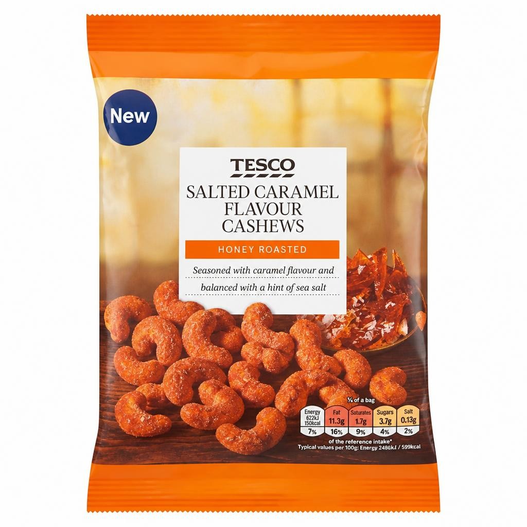 Tesco Salted Caramel Honey Roasted Cashews 150g
