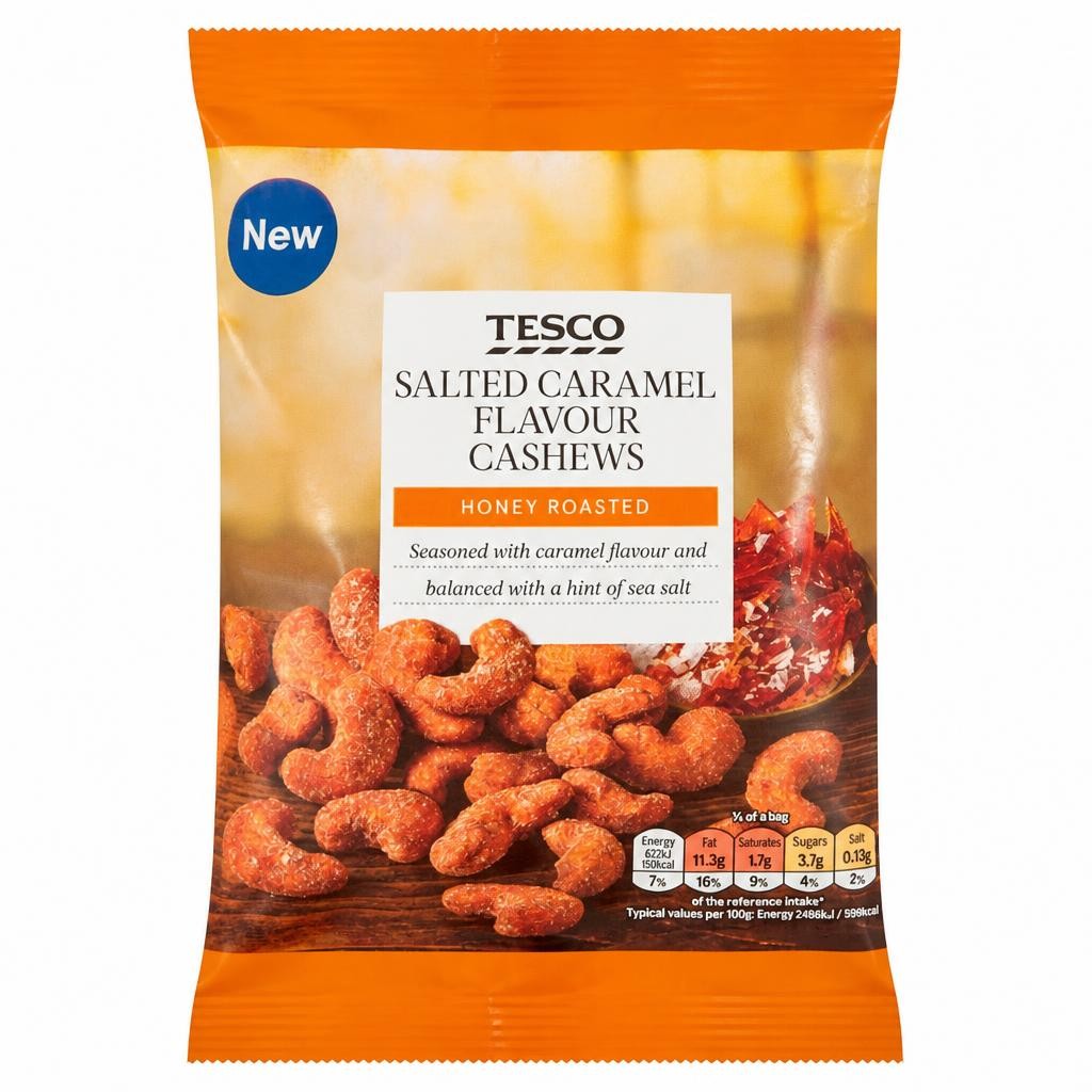 Tesco Salted Caramel Honey Roasted Cashews 150g