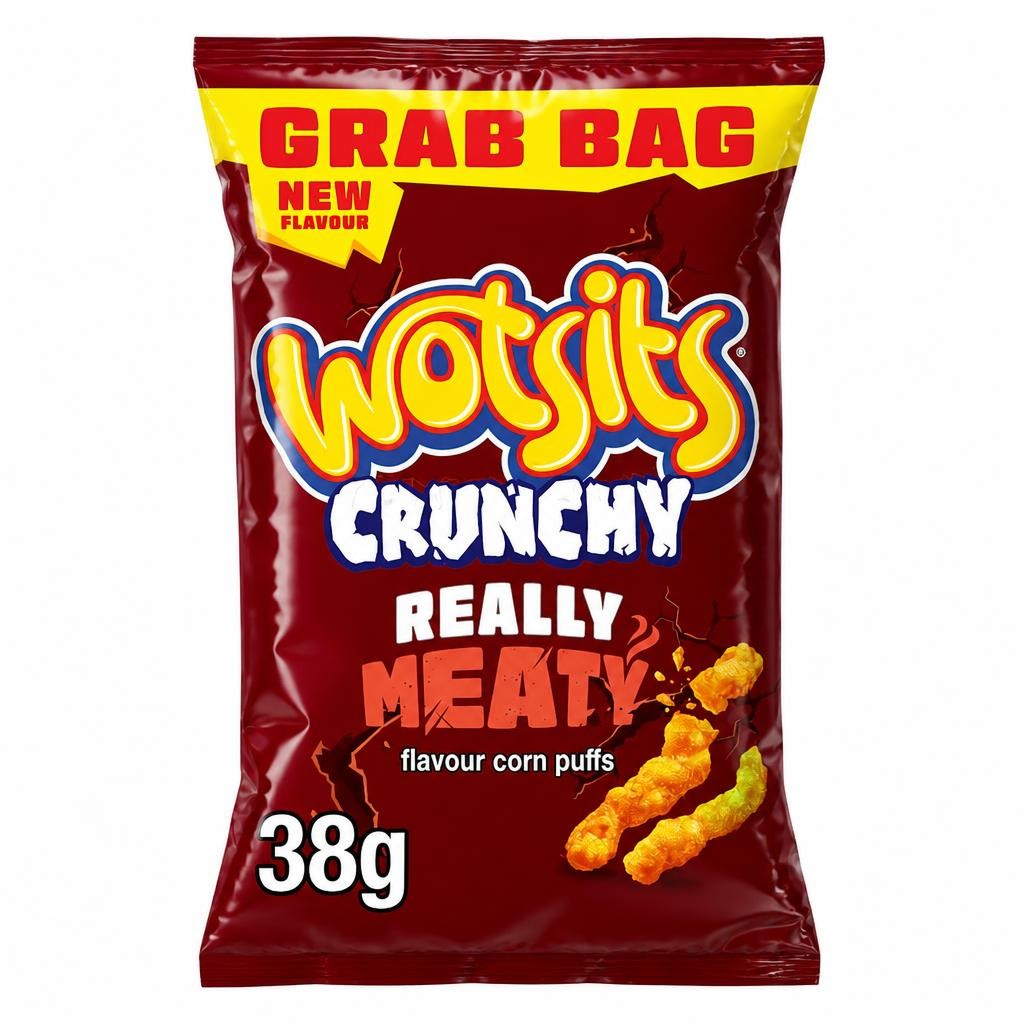 Wotsits Crunchy Really Meaty Flavour Corn Puffs 38g