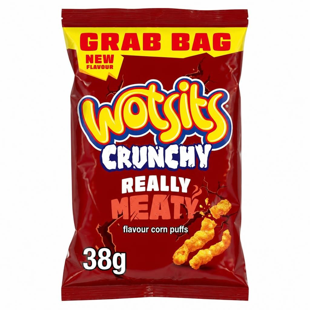 Wotsits Crunchy Really Meaty Flavour Corn Puffs 38g