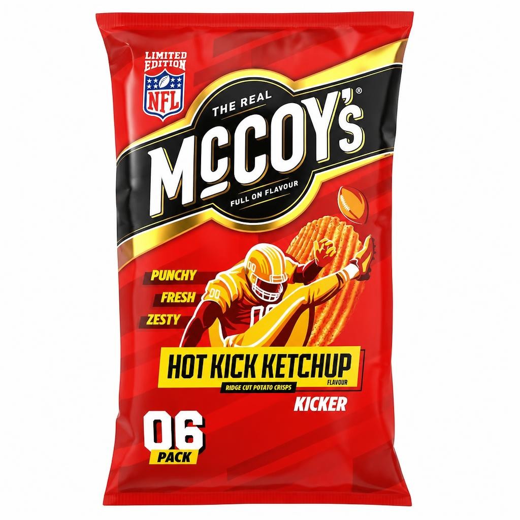 McCoy's Hot Kick Ketchup Multipack Crisps 6x25g