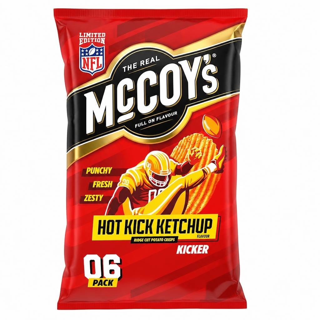 McCoy's Hot Kick Ketchup Multipack Crisps 6x25g