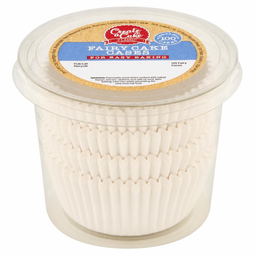Create A Cake White Fairy Cake Cases 100