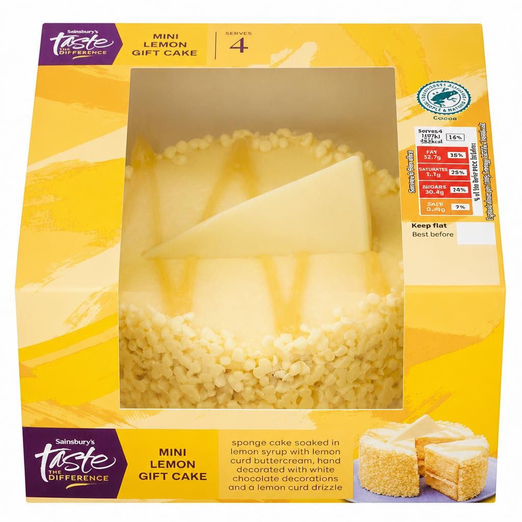 Sainsbury's 255g Mini Lemon Gift Cake, Taste the Difference