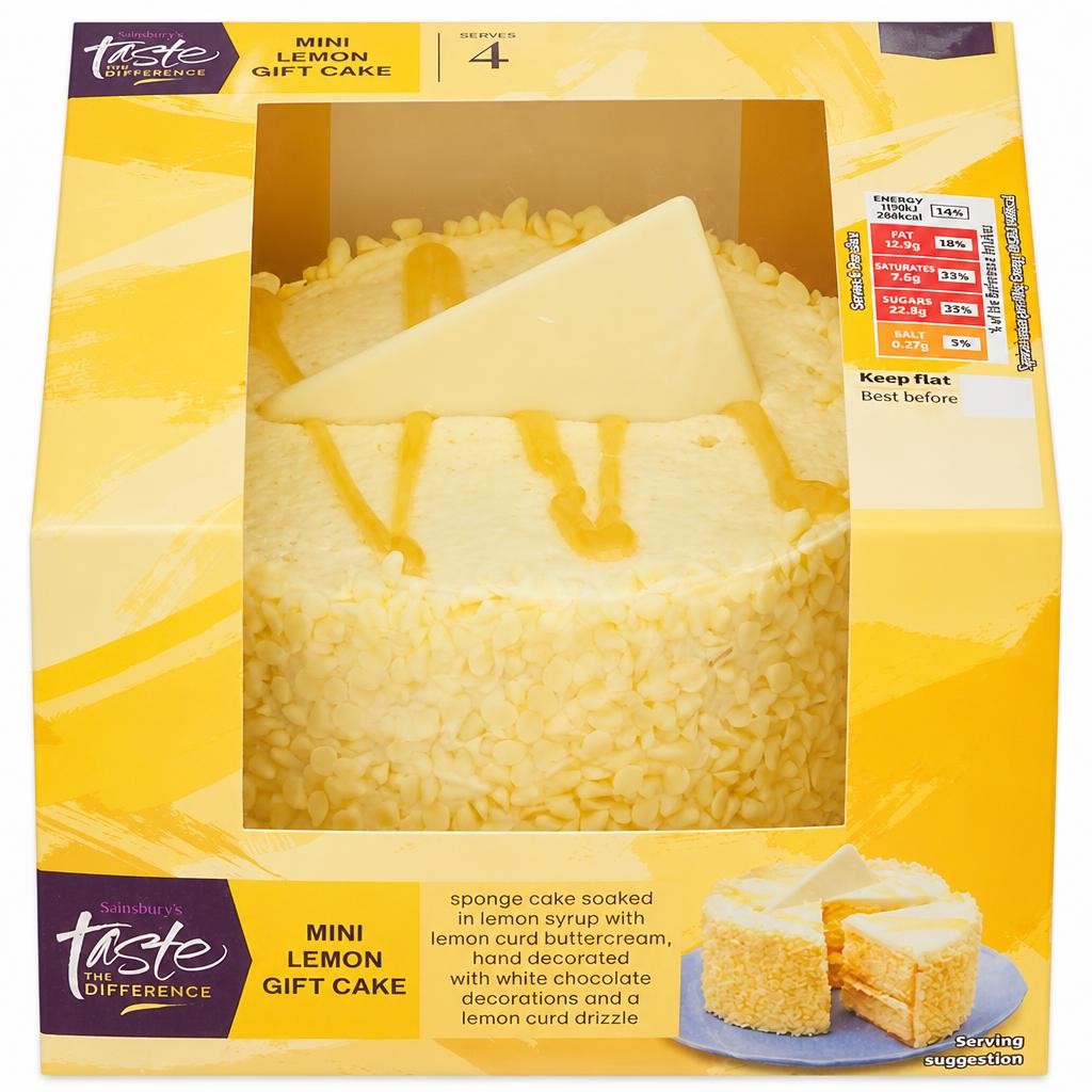 Sainsbury's 255g Mini Lemon Gift Cake, Taste the Difference