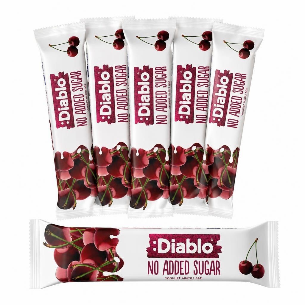 Diablo No Added Sugar Yoghurt and Cherry Muesli Bar 30g 6 Pack
