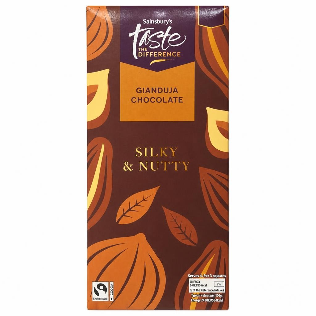 Sainsbury's 100g Gianduja Chocolate Bar, Taste the Difference
