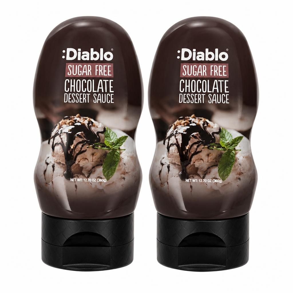Diablo Sugar Free Chocolate Dessert Sauce 360g Twin Pack