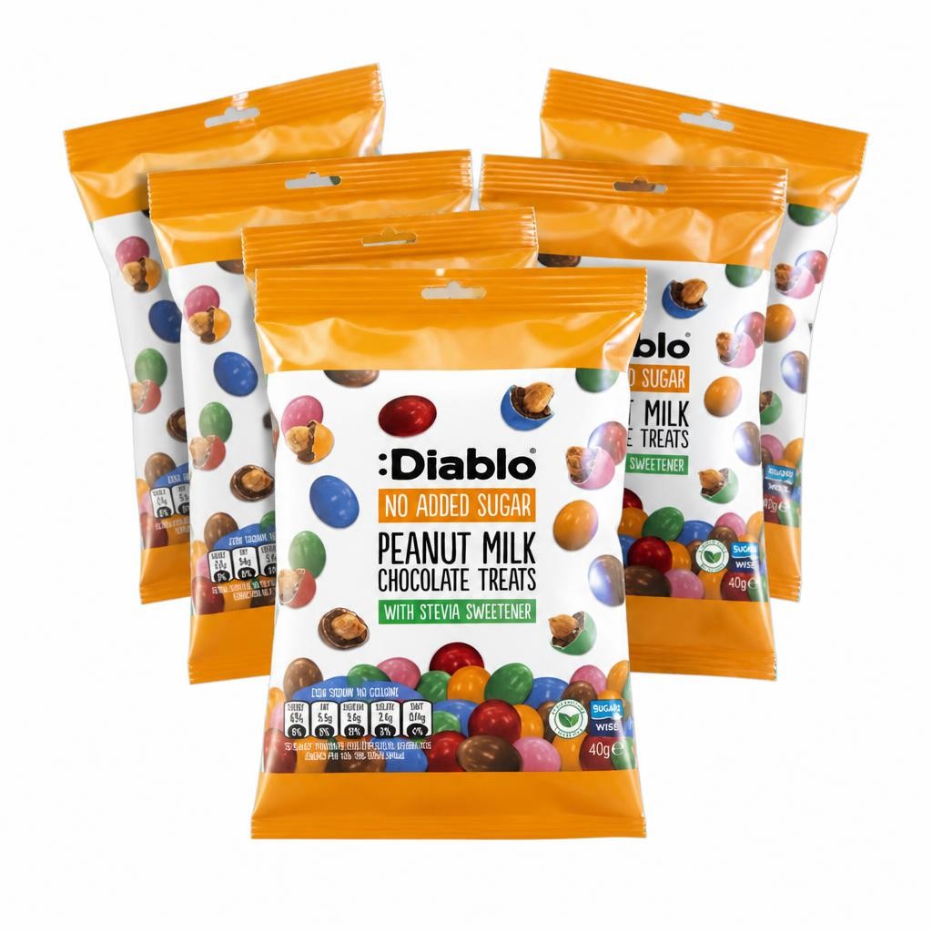 Diablo No Added Sugar Chocolate Peanut Bites 40g 6 Pack